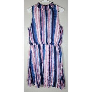 Chenault Navy/Pink Sleeveless Dress Women's Size XL